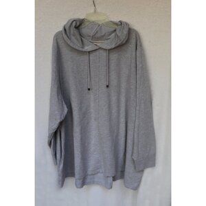 Woman Within heather grey pullover hoodie 4X